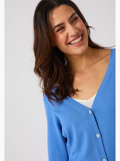 Gilet boutonné manches longues - damart - Kiabi