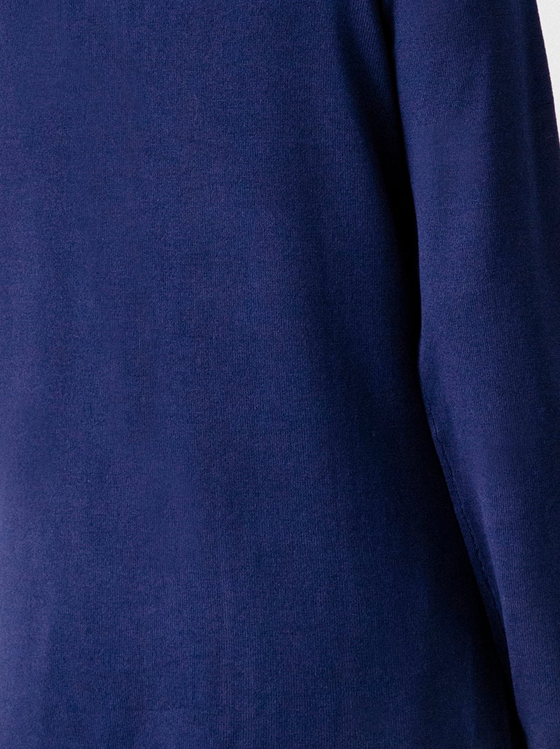 Gilet boutonné manches longues - Damart Bleu marine - Kiabi