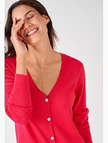 Gilet boutonné manches longues - Damart