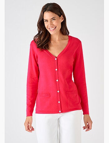 Gilet boutonné manches longues - Damart