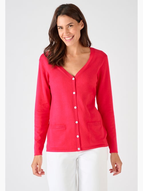 Gilet boutonné manches longues - Damart - Kiabi