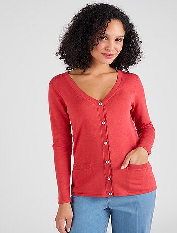 Gilet boutonné manches longues - Damart