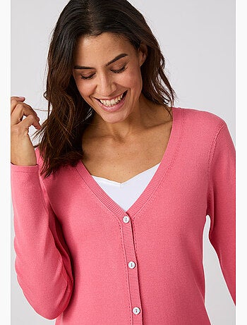 Gilet boutonné manches longues - Damart