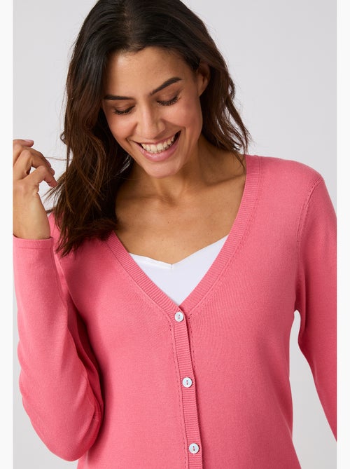 Gilet boutonné manches longues - Damart - Kiabi