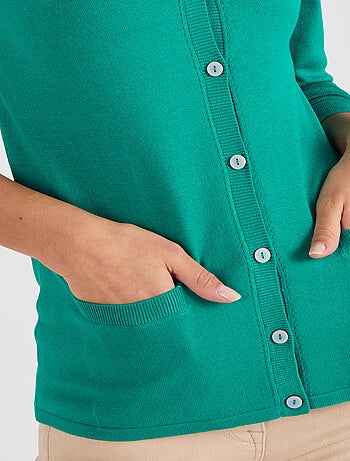 Gilet boutonné manches longues - Damart