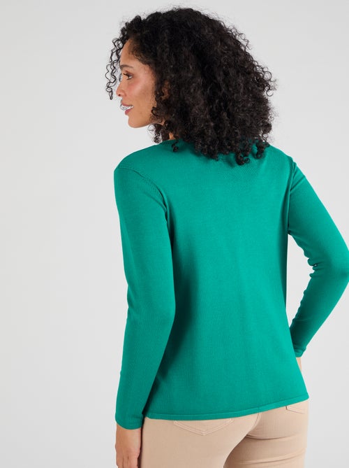 Gilet boutonné manches longues - Damart - Kiabi