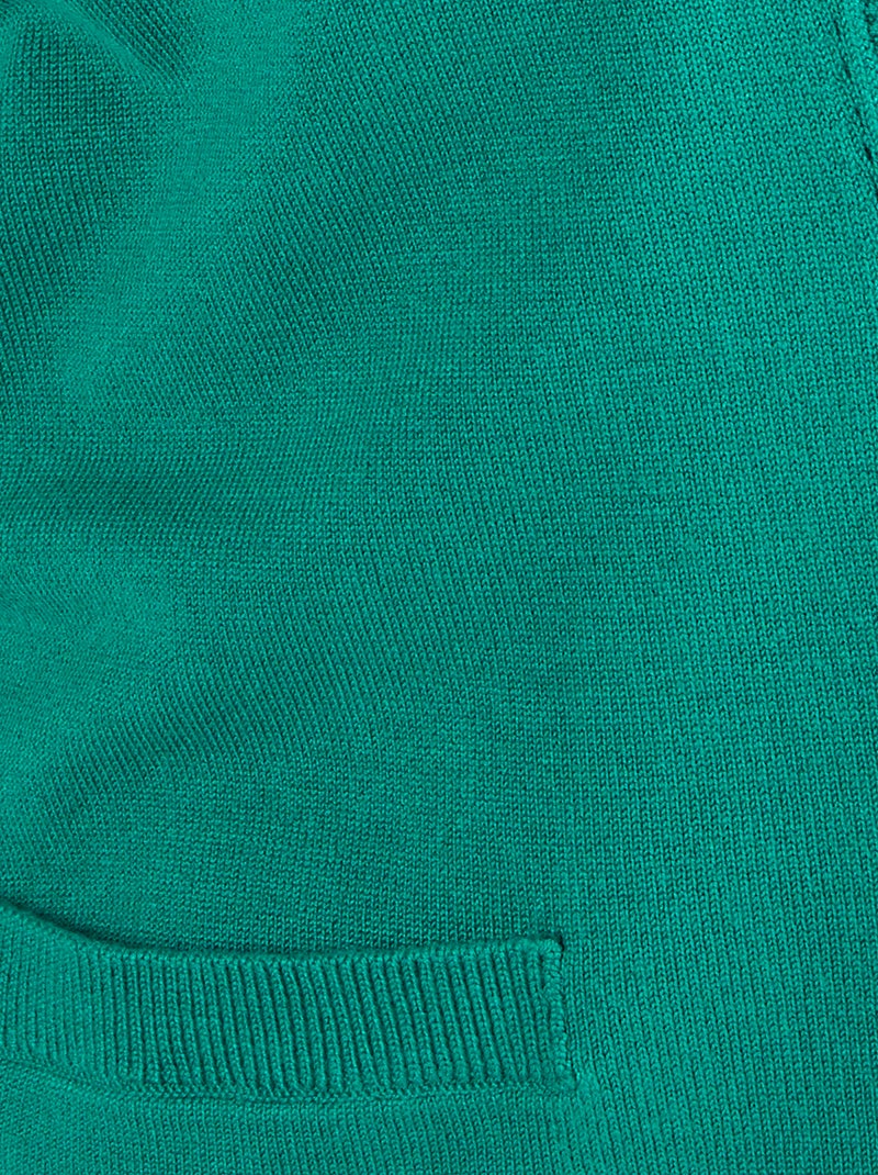 Gilet boutonné manches longues - Damart Vert émeraude - Kiabi