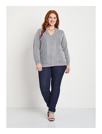 Gilet boutonné manches longues