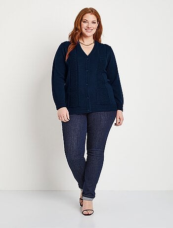 Gilet boutonné manches longues