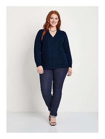 Gilet boutonné manches longues