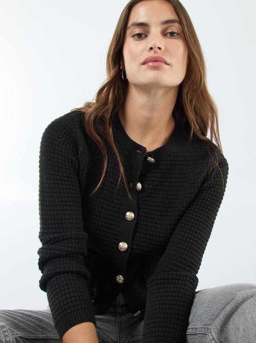 Gilet boutonné manches longues - Kiabi