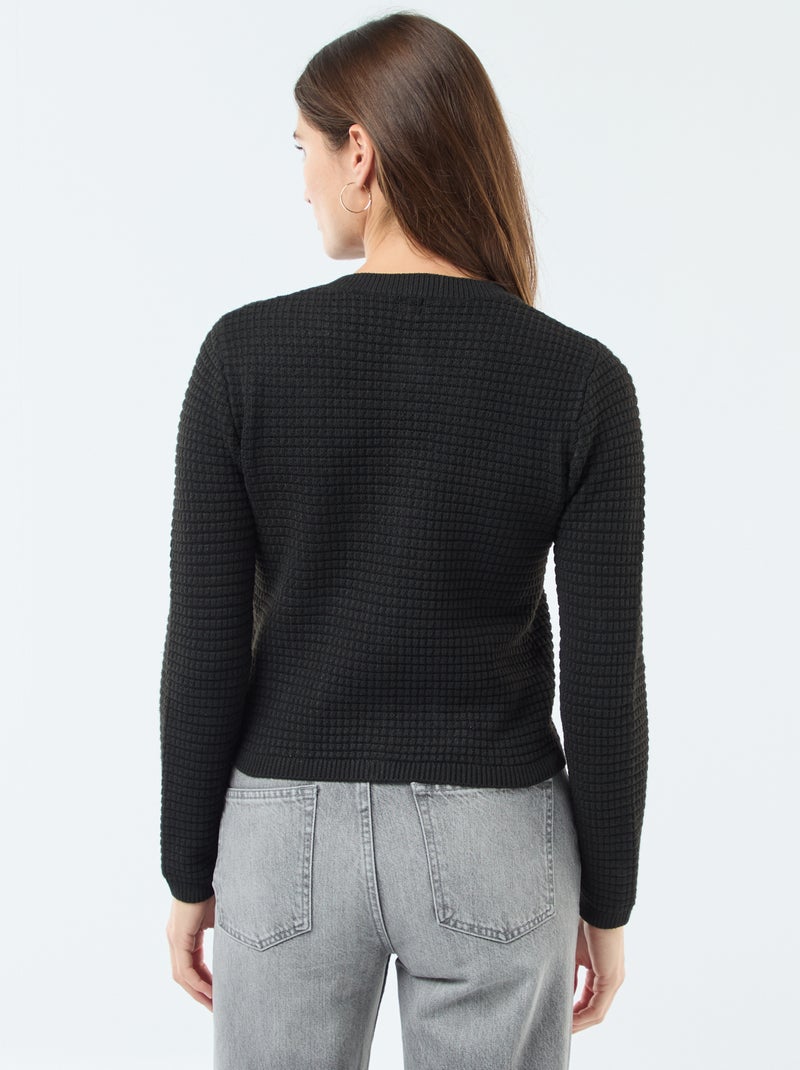 Gilet Uni À Manches Longues Boutonné