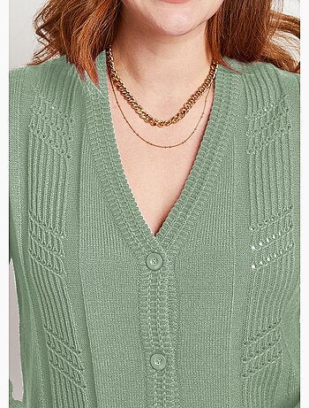 Gilet boutonné manches longues