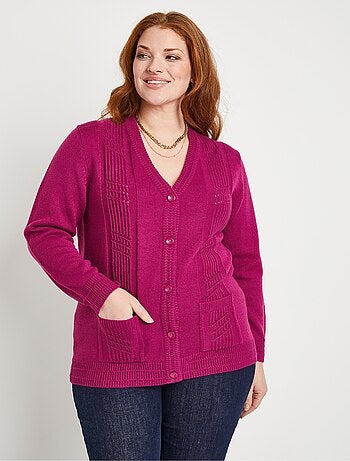 Gilet boutonné manches longues