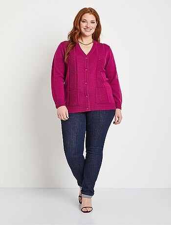Gilet boutonné manches longues