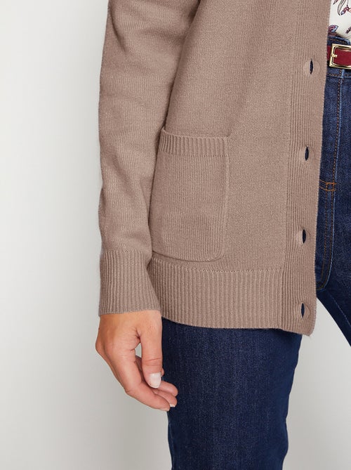 Gilet boutonné mi long col tailleur - Afibel - Kiabi