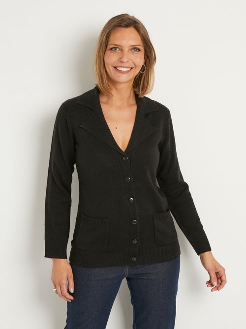 Gilet boutonné mi long col tailleur - Afibel - Kiabi