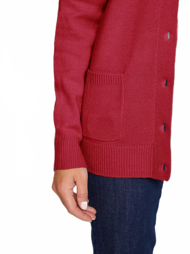 Gilet boutonné mi long col tailleur - Afibel Noir - Kiabi