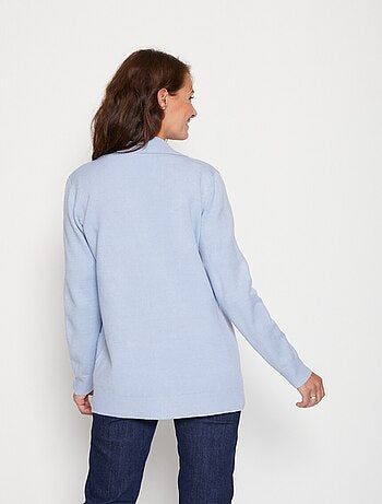 Gilet boutonné mi long col tailleur