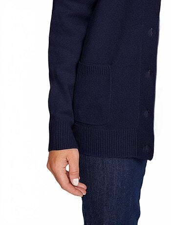 Gilet boutonné mi long col tailleur