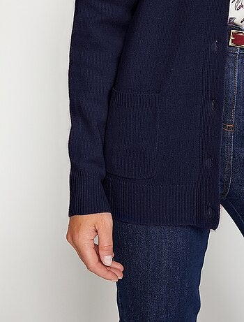 Gilet boutonné mi long col tailleur
