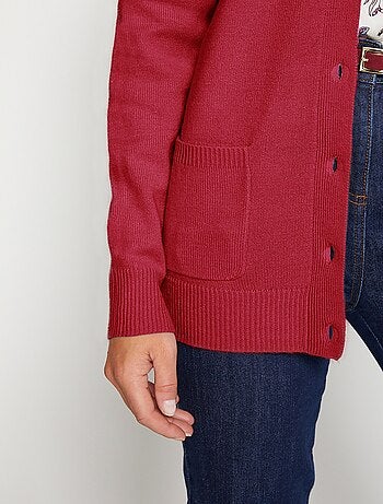 Gilet boutonné mi long col tailleur