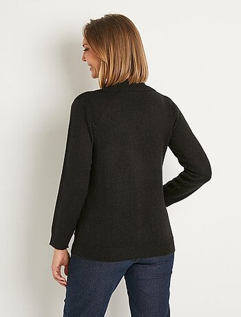 Gilet boutonné mi long col tailleur