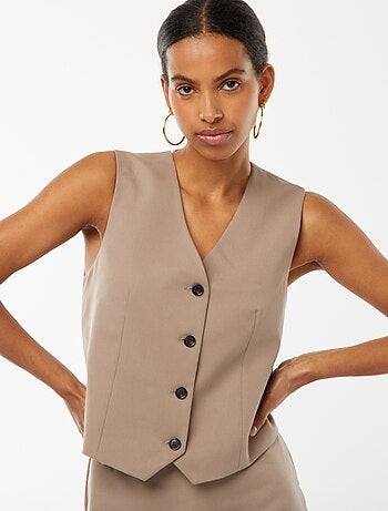 Gilet boutonné sans manches