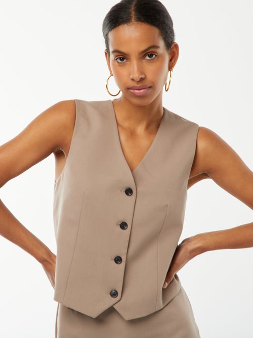 Gilet boutonné sans manches - Kiabi