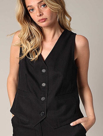 Gilet boutonné sans manches
'Deeluxe'