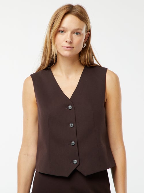 Gilet boutonné sans manches - Kiabi