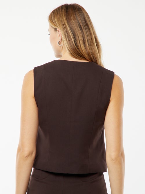 Gilet boutonné sans manches - Kiabi