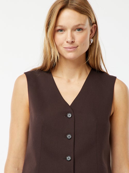 Gilet boutonné sans manches - Kiabi