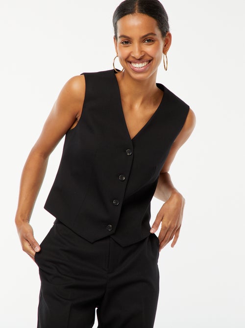 Gilet boutonné sans manches - Kiabi