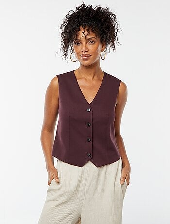 Gilet boutonné sans manches
