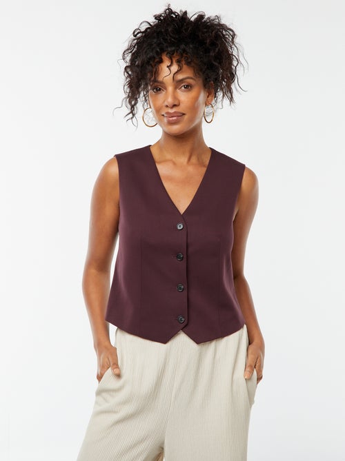 Gilet boutonné sans manches - Kiabi
