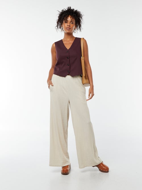 Gilet boutonné sans manches - Kiabi