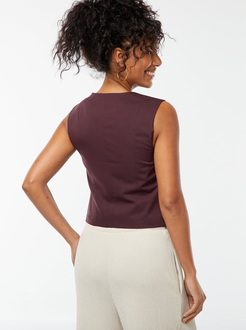 Gilet boutonné sans manches - Kiabi