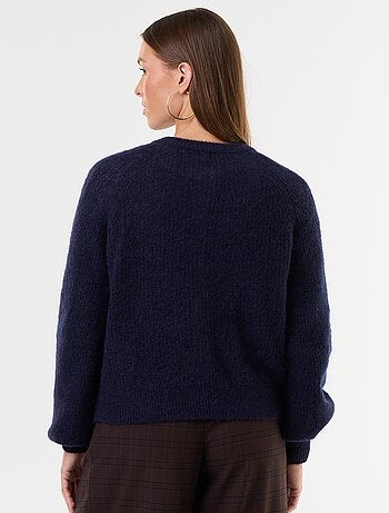 Gilet boutonnée en mohair et laine mélangé