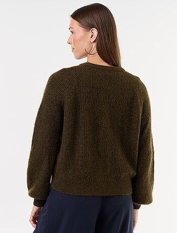 Gilet boutonnée en mohair et laine mélangé