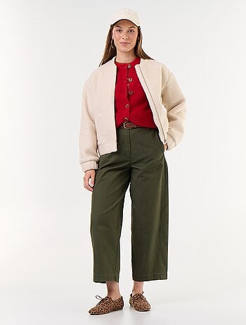 Gilet boutonnée en mohair et laine mélangé