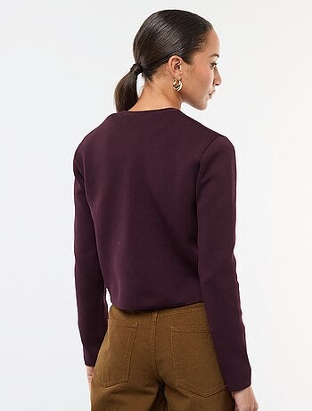 Gilet boutons dorés maille texturée