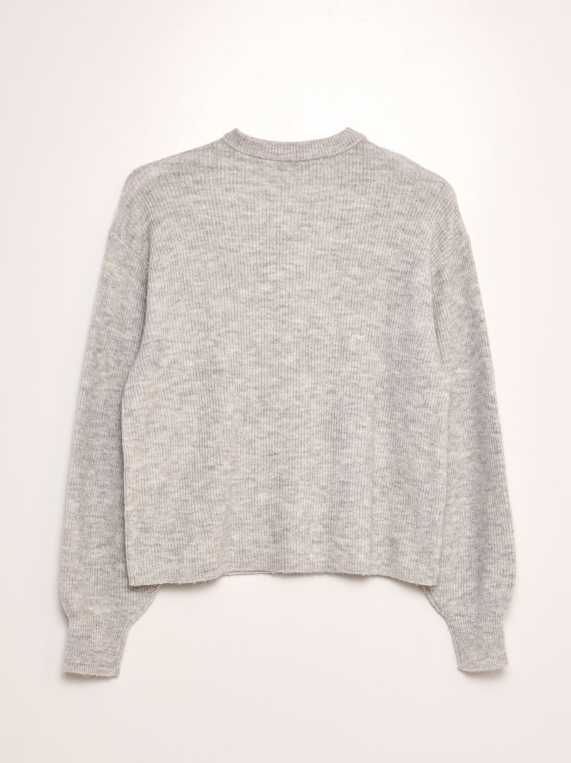 Gilet boutons perle 'JDY' Gris - Kiabi