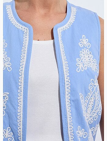 Gilet brodé sans manches - afibel