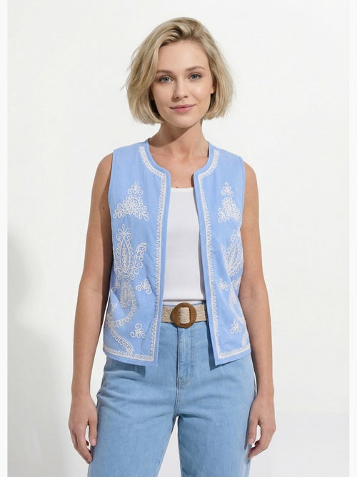Gilet brodé sans manches - afibel - Kiabi