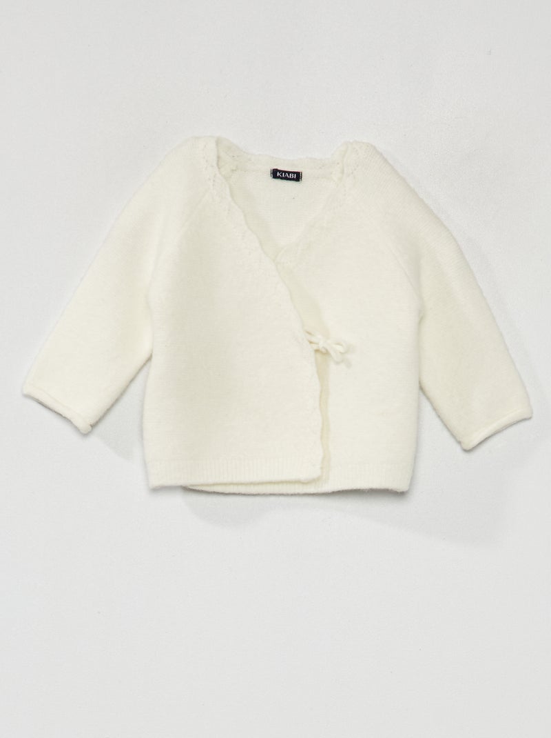 Gilet cache-cœur blanc - Kiabi