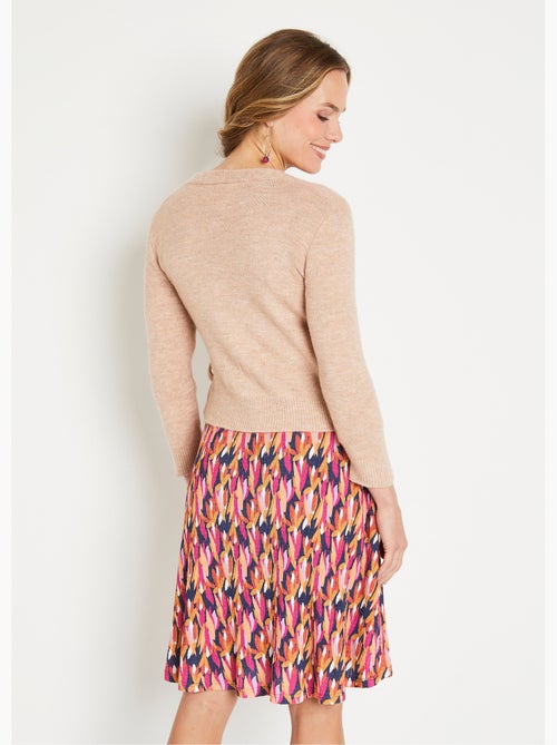 Gilet cache-coeur court tricot mousseux - Afibel - Kiabi