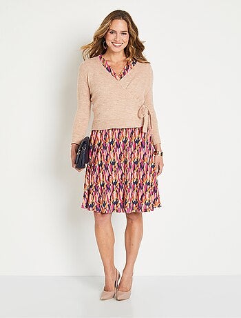 Gilet cache-coeur court tricot mousseux