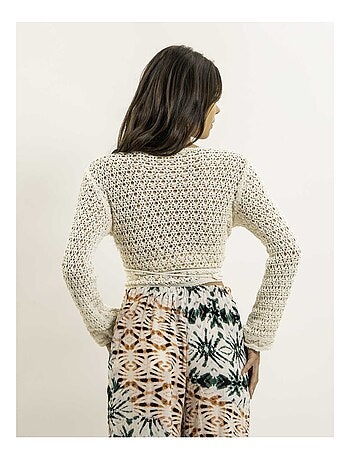 Gilet cache-coeur en crochet KASSIE