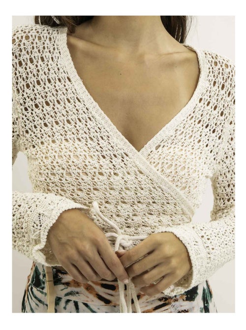 Gilet cache-cœur en crochet KASSIE - Kiabi